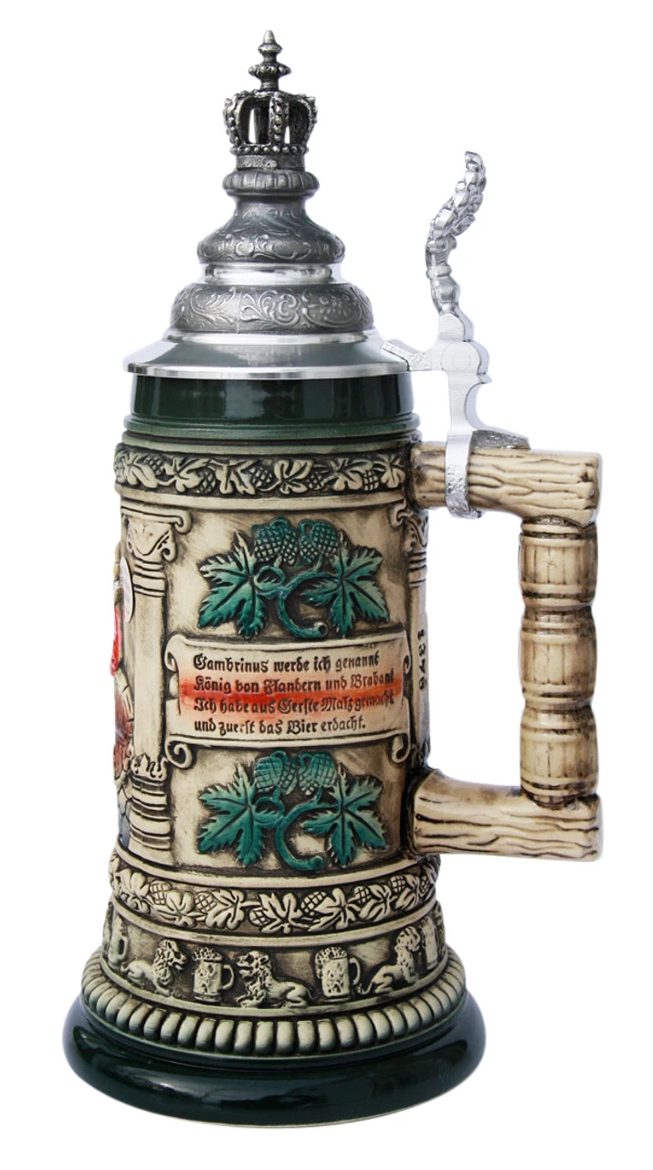 Gambrinus The Beer King Stein With Crown Lid - Image 3