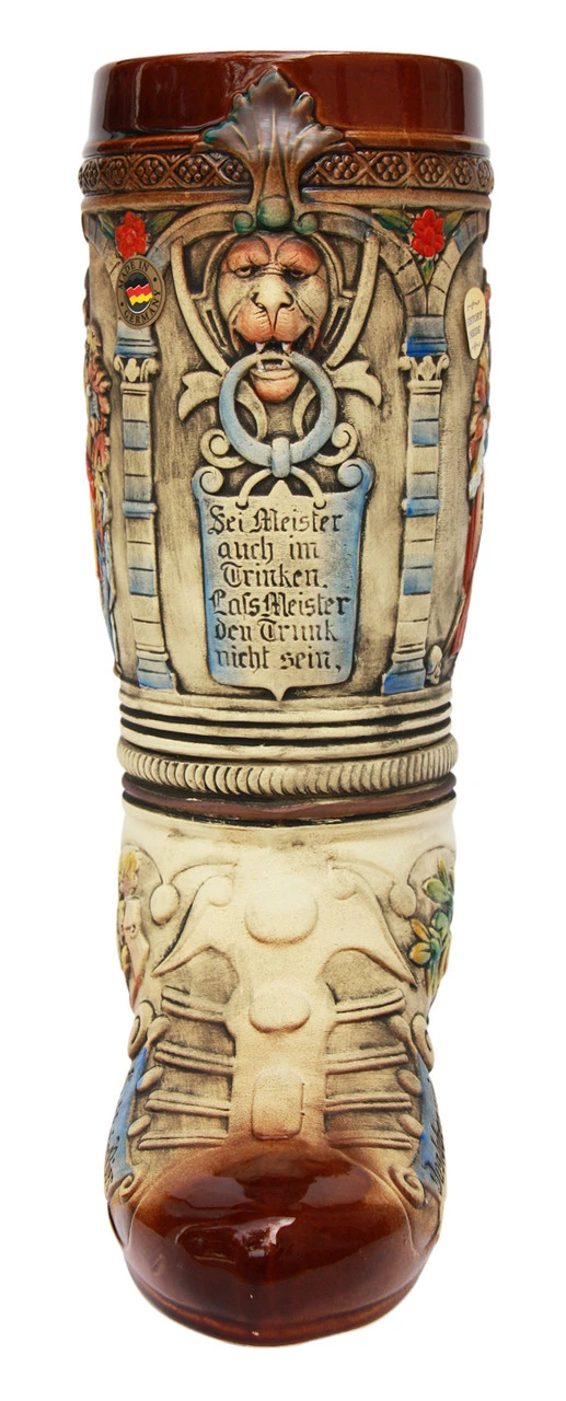 German Ceramic Beer Boot 2 Liter 2 German Ceramic Beer Boot 2 Liter - Image 2