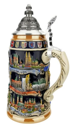 German Cities Beer Stein 9 German Cities Beer Stein -Luxury Cup Store German Cities Beer Stein ZB1941996 Back SM 03660.1618348331