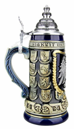 German Eagle Crests Beer Stein Blue -Luxury Cup Store German Eagle Crests Beer Stein Blue ZB1425606EBL LS SM 32287.1527115728