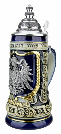 German Eagle Crests Beer Stein Blue -Luxury Cup Store German Eagle Crests Beer Stein Blue ZB1425606EBL RA SM 19818.1527115728