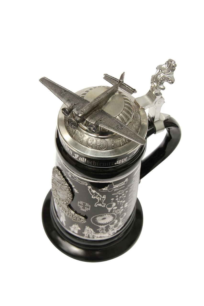 German Paratrooper History Beer Stein 3 German Paratrooper History Beer Stein - Image 3