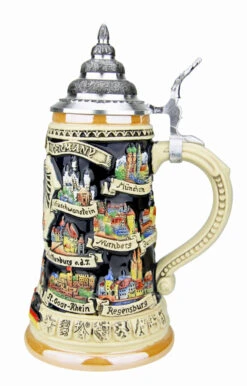 German Traveler Beer Stein | 0.4 Liter -Luxury Cup Store German Traveler Beer Stein 0.4 Liter K609 4 RS SM 31321.1532554386