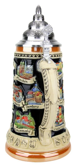 German Traveler Beer Stein -Luxury Cup Store German Traveler Beer Stein K609 Back SM 60167.1490044766