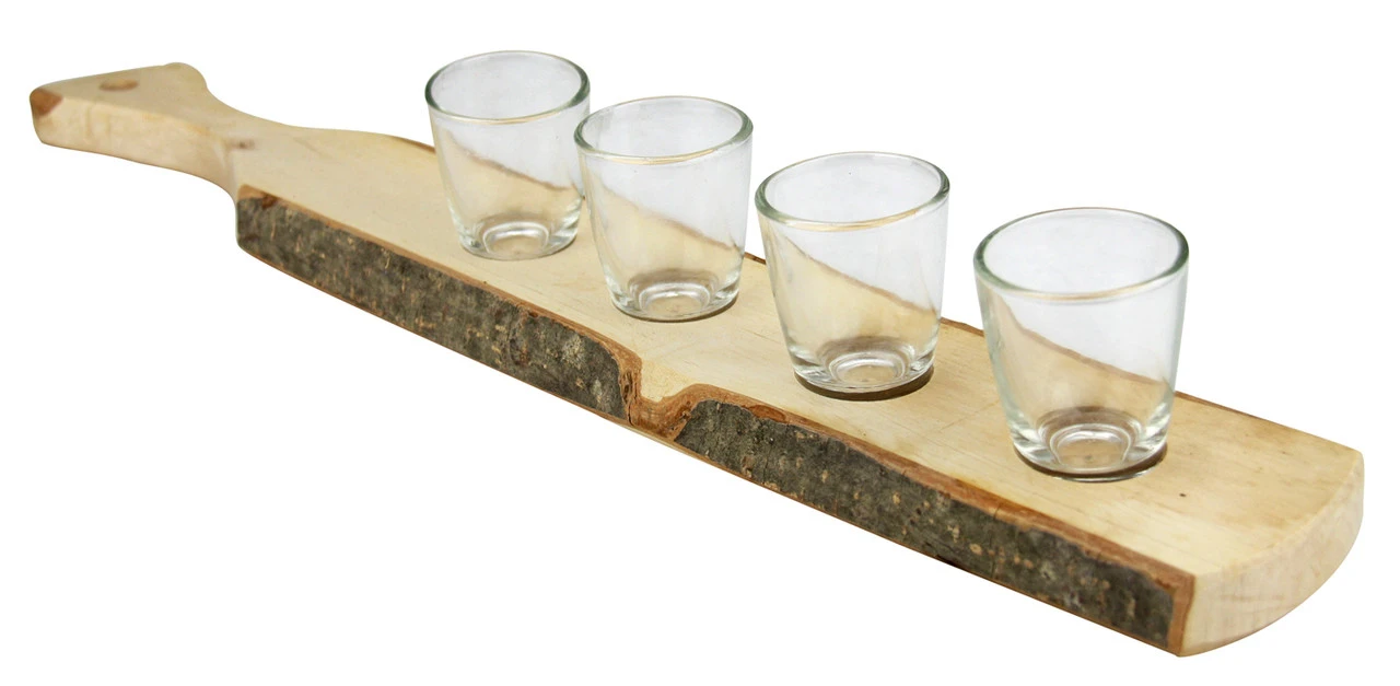 German Wooden Shot Glass Paddle Large 1 German Wooden Shot Glass Paddle Large