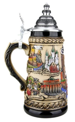 Germany Panorama Beer Stein Rustic -Luxury Cup Store Germany Panorama Beer Stein ZB1746906 LS SM 99516.1527119229