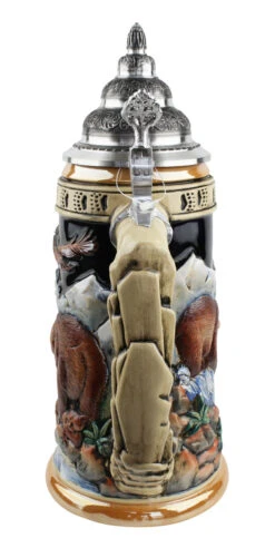 Glorious Grizzly Bear Beer Stein -Luxury Cup Store Glorious Grizzly Beer Stein K956 Back SM 53494.1460150485