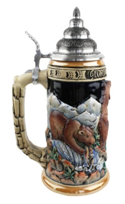 Glorious Grizzly Bear Beer Stein -Luxury Cup Store Glorious Grizzly Beer Stein K956 LS SM 97022.1460150500