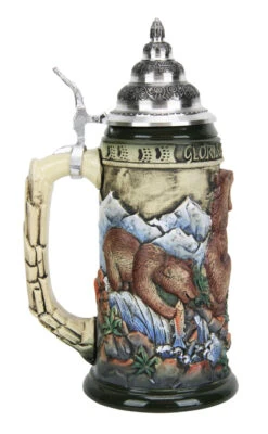Glorious Grizzly Bear Beer Stein Rustic -Luxury Cup Store Glorious Grizzly Beer Stein Rustic K956RU LS SM 31558.1460150708