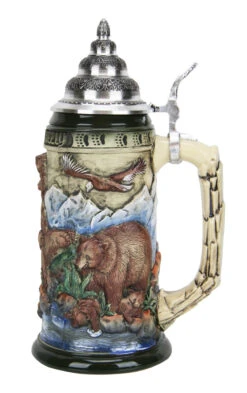 Glorious Grizzly Bear Beer Stein Rustic -Luxury Cup Store Glorious Grizzly Beer Stein Rustic K956RU RS SM 44310.1460150699