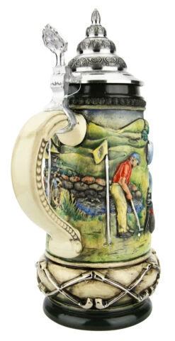 Golfer German Beer Stein -Luxury Cup Store Golfer German Beer Stein K393RZGO BackA1 SM 38048.1653414499