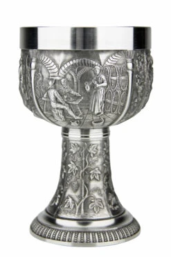 Grape Harvest Pewter Wine Chalice -Luxury Cup Store Grape Harvest Pewter Wine Chalice AS60019 Side1 SM 54763.1511126267