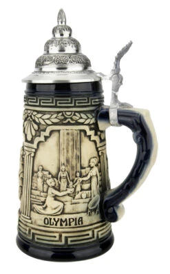 Greece Beer Stein Rustic Blue -Luxury Cup Store Greece Beer Stein Rustic Cobalt Blue K313GBLE RS SM 78290.1667685033