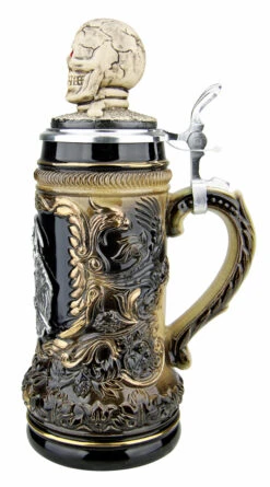Grimm Reaper Beer Stein With Skull Lid -Luxury Cup Store Grimm Reaper Beer Stein ZB14239010 RS SM 07959.1695503246