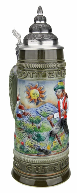 Hiker Beer Stein | 1 Liter -Luxury Cup Store Hiker Beer Stein 1 Liter K3016SG LA SM 35989.1527121172