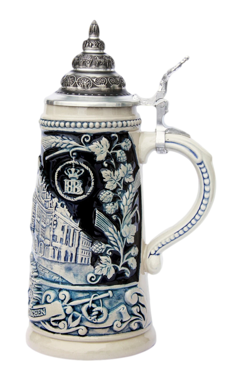 Hofbrauhaus Munich Brewery Beer Stein Cobalt 1 Hofbrauhaus Munich Brewery Beer Stein Cobalt