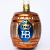 Hofbrauhaus HB Keg Glass Christmas Ornament