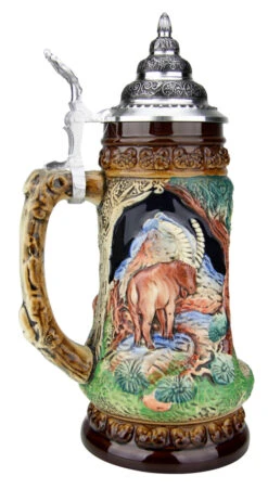 Horse Wildlife Grotto Beer Stein -Luxury Cup Store Horse Wildlife Grotto Beer Stein K335BP LS SM 19502.1547174885