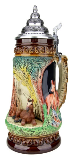 Horse Wildlife Grotto Beer Stein -Luxury Cup Store Horse Wildlife Grotto Beer Stein K335BP RA SM 51202.1547174886