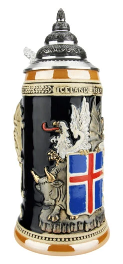 Iceland Coat Of Arms Beer Stein 11 Iceland Coat Of Arms Beer Stein -Luxury Cup Store Iceland Coat of Arms Beer Stein K1012IS LA SM 22934.1619040480