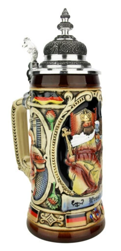 King Gambrinus Brewers Prosit Beer Stein -Luxury Cup Store King Gambrinus Prosit Beer Stein K358F LA SM 34493.1605805999