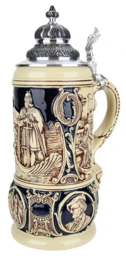 King Limitaet 2001 | Lohengrin Antique Style Beer Stein -Luxury Cup Store King Limitaet 2001 Lohengrin Antique Style Beer Stein K2031E RA SM 32183.1479252453