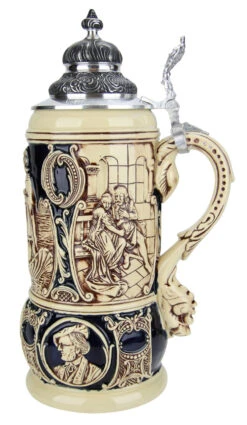 King Limitaet 2001 | Lohengrin Antique Style Beer Stein -Luxury Cup Store King Limitaet 2001 Lohengrin Antique Style Beer Stein K2031E RS SM 21621.1479252437