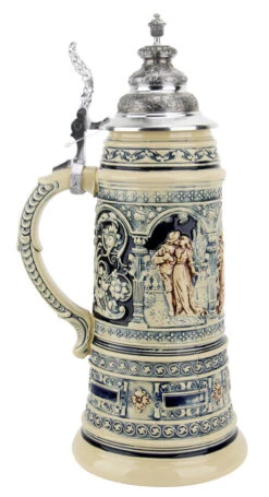 King Limitaet 2005 | Lovers Tryst Antique Style Beer Stein -Luxury Cup Store King Limitaet 2005 German Romance Antique Style Beer Stein K2035E LS SM 59864.1463176186
