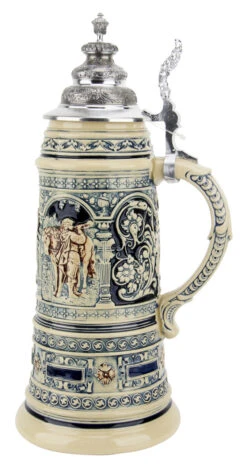 King Limitaet 2005 | Lovers Tryst Antique Style Beer Stein -Luxury Cup Store King Limitaet 2005 German Romance Antique Style Beer Stein K2035E RS SM 06093.1463176189