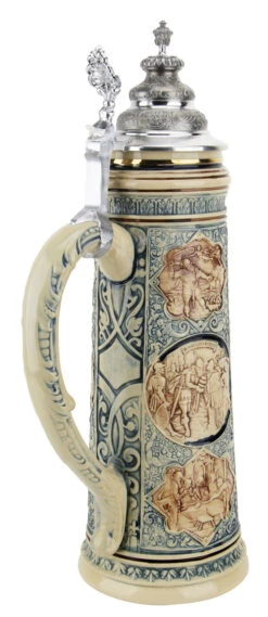 King Limitaet 2008 | Old Testament Antique Style Beer Stein -Luxury Cup Store King Limitaet 2008 Old Testament Handpainted Beer Stein Cobalt K2038E Back2 SM 77771.1461704760