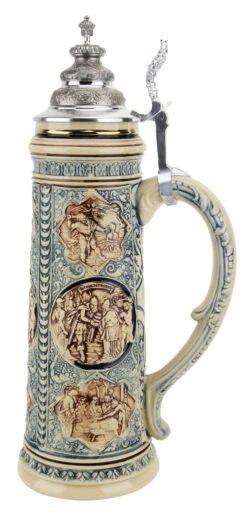 King Limitaet 2008 | Old Testament Antique Style Beer Stein -Luxury Cup Store King Limitaet 2008 Old Testament Handpainted Beer Stein Cobalt K2038E RS SM 22228.1461704940