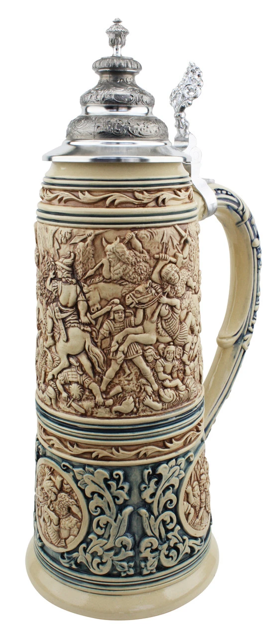 King Limitaet 2016 | Battle Of Teutoburg Forest Antique Style Beer Stein Brown - Image 3