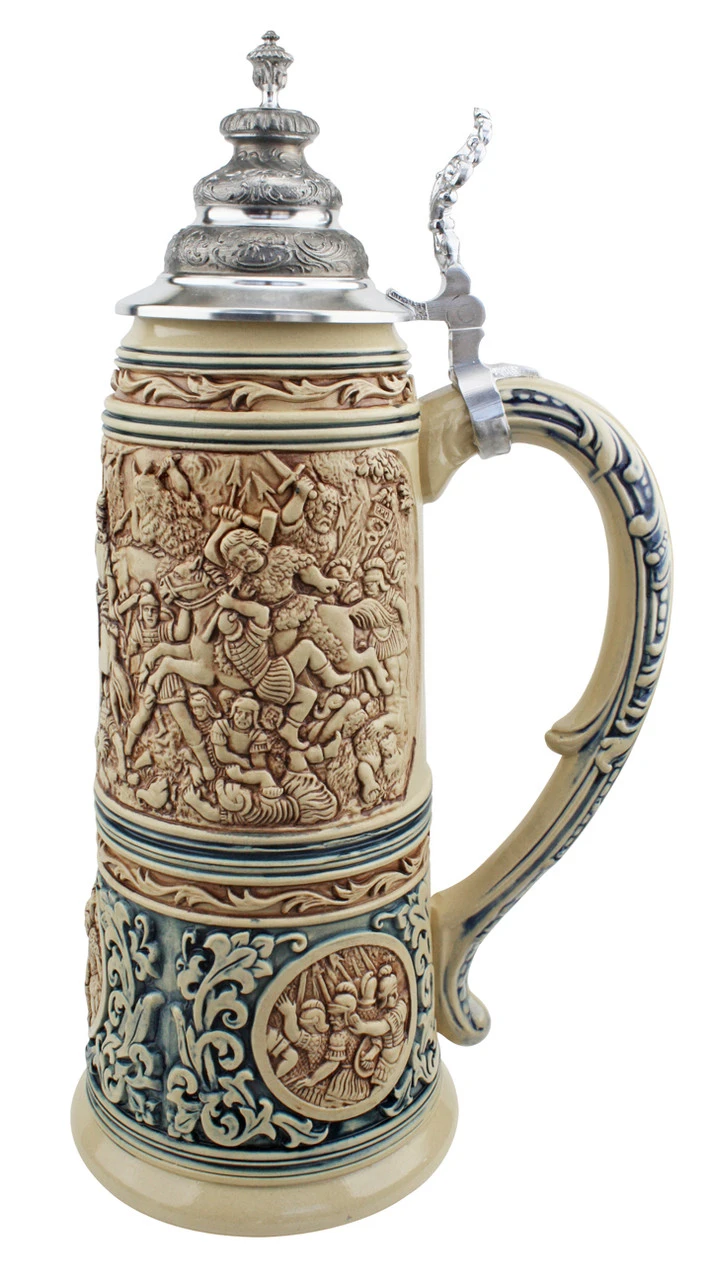 King Limitaet 2016 | Battle Of Teutoburg Forest Antique Style Beer Stein Brown - Image 4