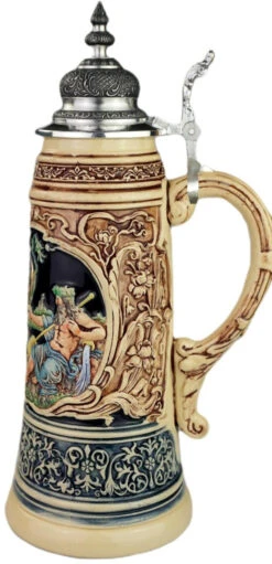 King Limitaet 2021 | Rhein And Mosel River Handpainted Beer Stein -Luxury Cup Store King Limitaet 2021 Rhein and Mosel River Handpainted Beer Stein K2051B RS 46788.1618864312