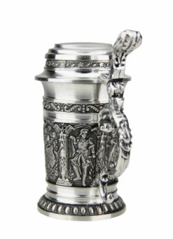 Knights Schnapps Pewter Mini Stein | 1.5oz 9 Knights Schnapps Pewter Mini Stein | 1.5oz -Luxury Cup Store Knights Mini Pewter Schnapps Stein 1.5oz DN8552Z Back SM 13732.1553550040