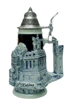 Rhein River Towns Souvenir Beer Stein Cobalt -Luxury Cup Store Koln Rudesheim Koblenz Souviner Beer Stein KT0635EZ RS SM 12966.1401735865