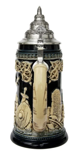 Leif Erikssen Viking Beer Stein Cobalt -Luxury Cup Store Leif Erikssen Viking Beer Stein Cobalt K1011BLE Back SM 99939.1417531238