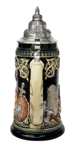 Leif Erikssen Viking Beer Stein -Luxury Cup Store Leif Erikssen Viking Beer Stein K1011BL Back SM 39599.1417531263