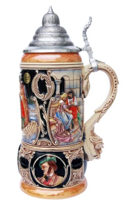 King Limitaet 2001 | Lohengrin Handpainted Beer Stein -Luxury Cup Store Lohengrin Limitat 2001 Beer Stein K2031B RS SM 48807.1395936541