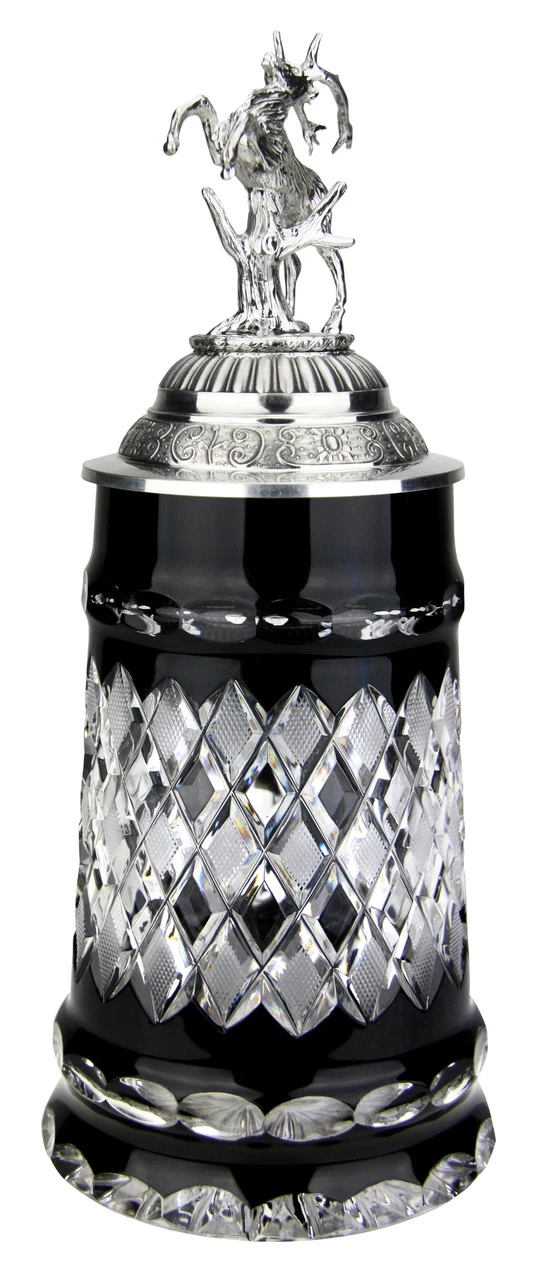 Lord Of Crystal Black German Beer Stein | 3D Stag Lid - Image 5