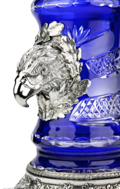 Lord Of Crystal Eagle German Beer Stein Blue | 3D Eagle Lid | Talon Feet -Luxury Cup Store Lord of Crystal Eagle German Beer Stein Blue 3D Flying Eagle Lid K6004BZFAFL Detail2 SM 90676.1575135829