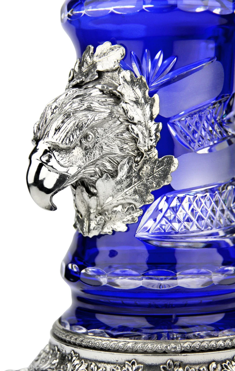 Lord Of Crystal Eagle German Beer Stein Blue | 3D Eagle Lid | Talon Feet - Image 9