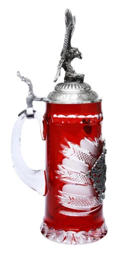Lord Of Crystal German Eagle Beer Stein Red -Luxury Cup Store Lord of Crystal German Eagle Beer Stein Red K6005RARET LS SM 88811.1399045580