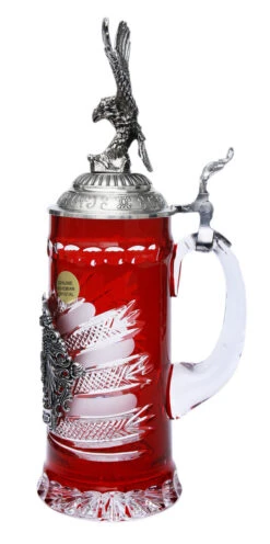Lord Of Crystal German Eagle Beer Stein Red -Luxury Cup Store Lord of Crystal German Eagle Beer Stein Red K6005RARET RS SM 32944.1399045593