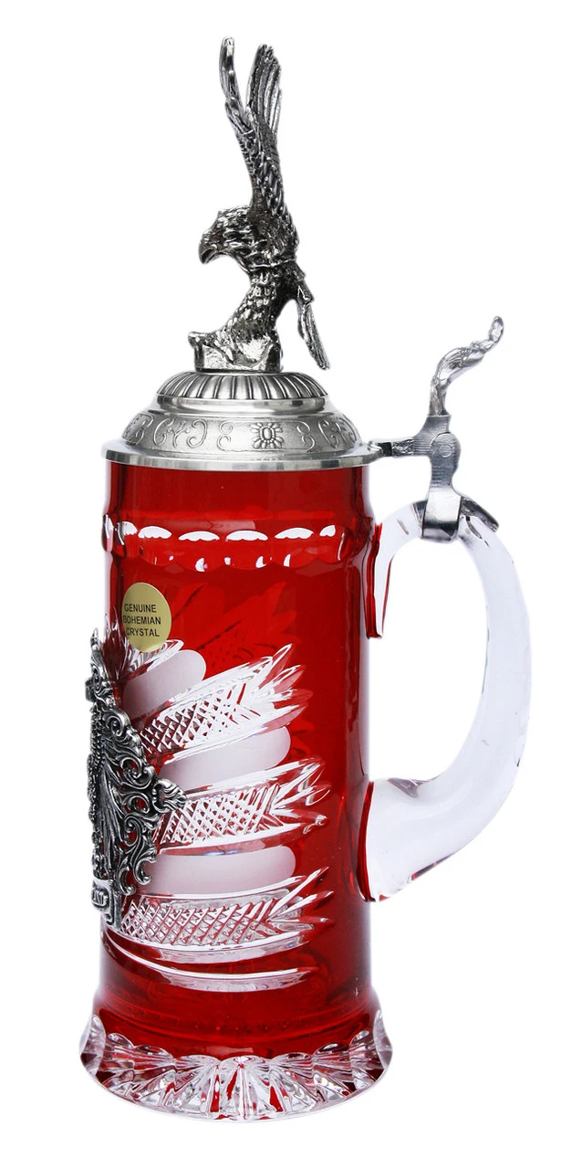 Lord Of Crystal German Eagle Beer Stein Red - Image 4