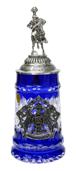 Lord Of Crystal German Knight Beer Stein Blue -Luxury Cup Store Lord of Crystal German Knight Beer Stein Blue K6002BL FNT SM 78184.1446647437