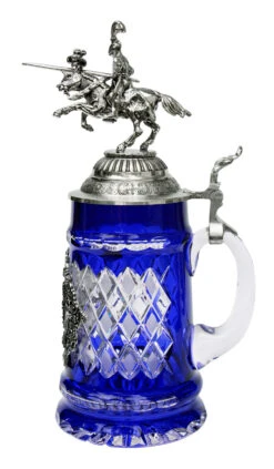 Lord Of Crystal German Knight Beer Stein Blue -Luxury Cup Store Lord of Crystal German Knight Beer Stein Blue K6002BL RS SM 45666.1446647451