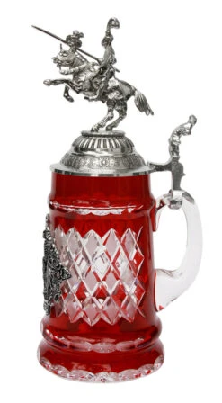 Lord Of Crystal German Knight Beer Stein Red -Luxury Cup Store Lord of Crystal German Knight Beer Stein Red K6002R RS SM 12279.1446647527