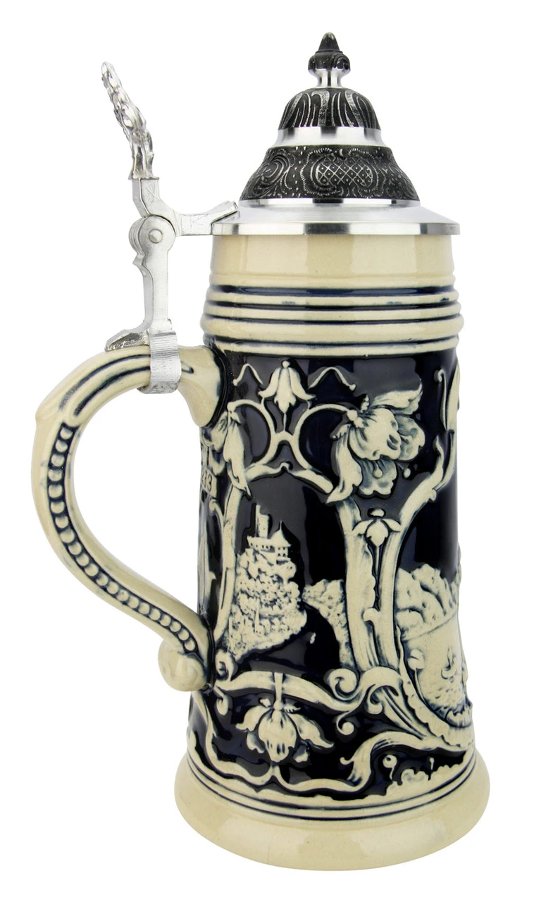 Loreley Rhein River Beer Stein Cobalt - Image 5