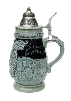 Loreley St. Goar Rhein River Beer Stein Cobalt Blue -Luxury Cup Store Loreley St Goar Beer Stein KT0234EZ RS SM 30082.1401733775